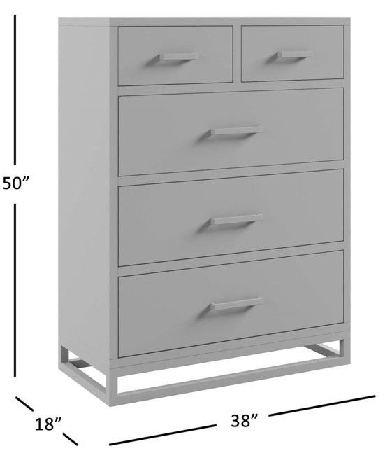 Jofran Inc. East Hampton Distressed Gray Chest-2