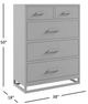 Jofran Inc. East Hampton Distressed Gray Chest-2