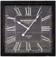 YHD Distressed Black Square Wooden Wall Clock-0