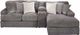 Jackson Furniture Mammoth 3-Piece Smoke Right-Arm Facing Loveseat Sectional and Chaise with Storage Console Box-0