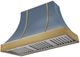 AGA Cascade 48" Stone Blue Wall Mounted Range Hood with Antique Brass Trim-0