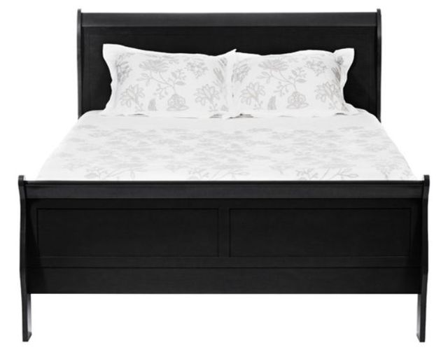 American Wholesale Furniture Louis Philippe 3-Puiece Ebony Queen Bedroom Set-2