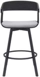 Armen Living Athena Light Gray/Black Swivel Counter Stool-1