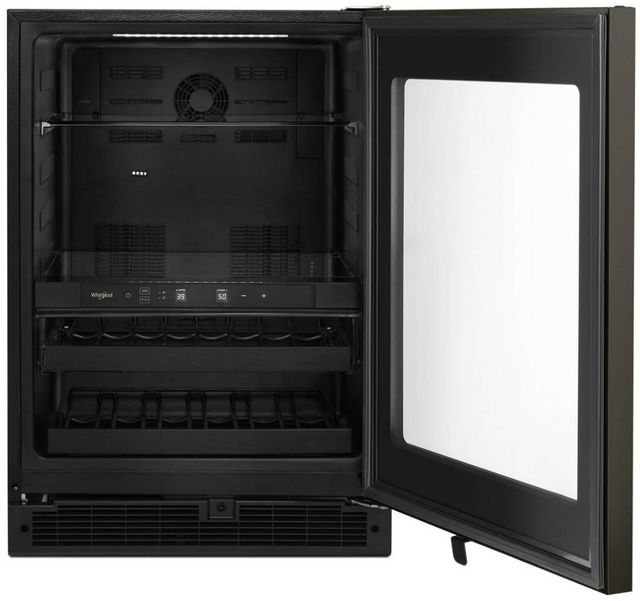 Whirlpool® 24" 5.2 Cu. Ft. Black Stainless Wine Cooler-1