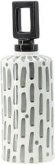 A & B Home Gray/White Jar With Lid-1
