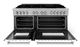 ZLINE 60" Satin Stainless Steel Pro Style Dual Fuel Range with White Matte Door-1