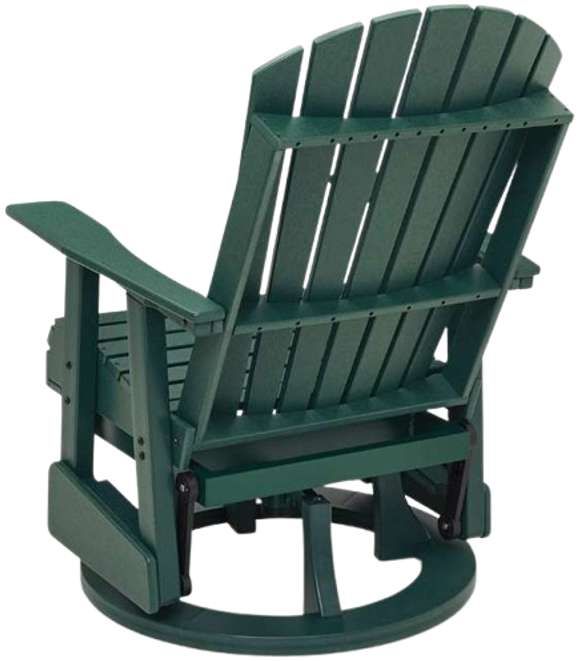 Signature Design by Ashley® Shell Beach Green Stainless Steel Outdoor Swivel Glider Chair-3