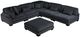 Homelegance® Traverse 6-Piece Black 135" Modular Sectional with Ottoman-0