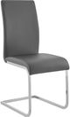 Armen Living Amanda 2-Piece Gray/Chrome Side Chair Set-4