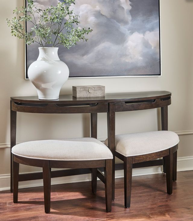 aspenhome® Sutton French Roast Sofa Table with Stools-1