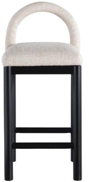 Meridian Furniture Conrad Beige/Black Upholstered Counter Stool-1