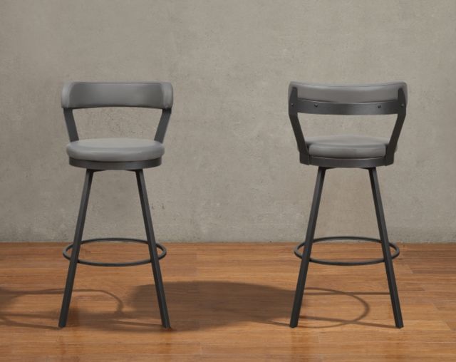 Homelegance® Appert Dark Gray/Gray Swivel Pub Height Chair-1