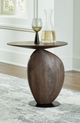 Signature Design by Ashley® Cormmet Brown Accent Table with Black Base-4