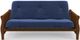 dhp furniture® Blue Wood Futon with Arms-3