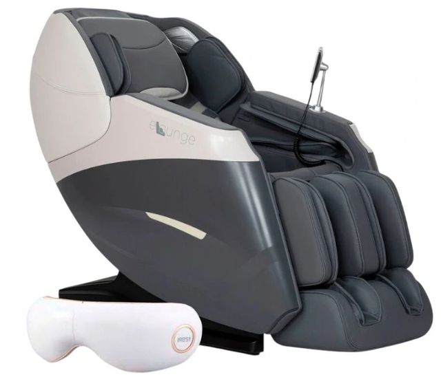 Elements International Embrace Charcoal/White Massage Chair with Eye Massager-0