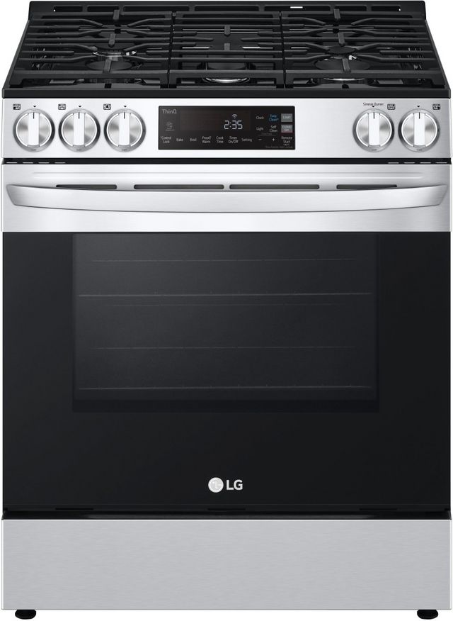 LG 30" PrintProof™ Stainless Steel Slide In Natural Gas Range