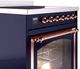 Ilve® Nostalgie II Noblesse 30'' Midnight Blue Pro Style Induction Range with Copper Trim-4