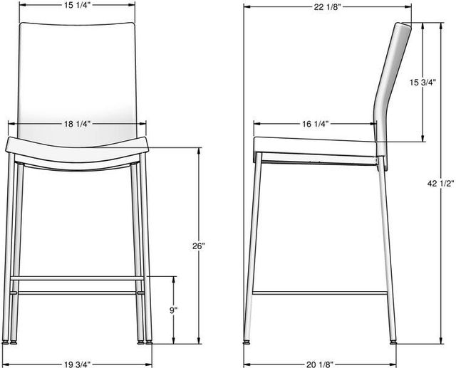 Amisco Customizable Osten Upholstered High Back Counter Stool-2
