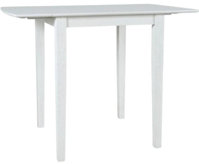 Jofran Inc. Eastern Tides 3-Piece Brushed White Counter Table Set with X Back Stools-3