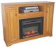 American Heartland Manufacturing Oak Tall Fireplace TV Stand-0