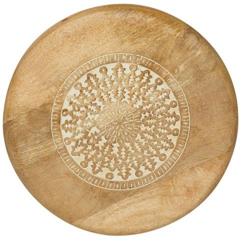 Deco Marche Brown Floral Handmade Brown Side Table-2
