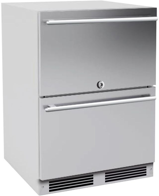 XO 24'' Fingerprint Resistant Stainless Steel Outdoor Undercounter Refrigerator-1