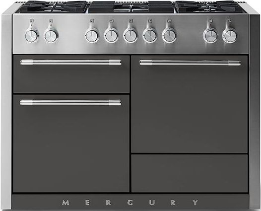 AGA™ Mercury 48" Stainless Steel Pro Style Dual Fuel Range with Slate Door-0