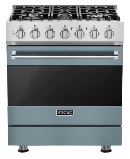 Viking® 3 Series 30" November Sky Pro Style Natural Gas Range-0