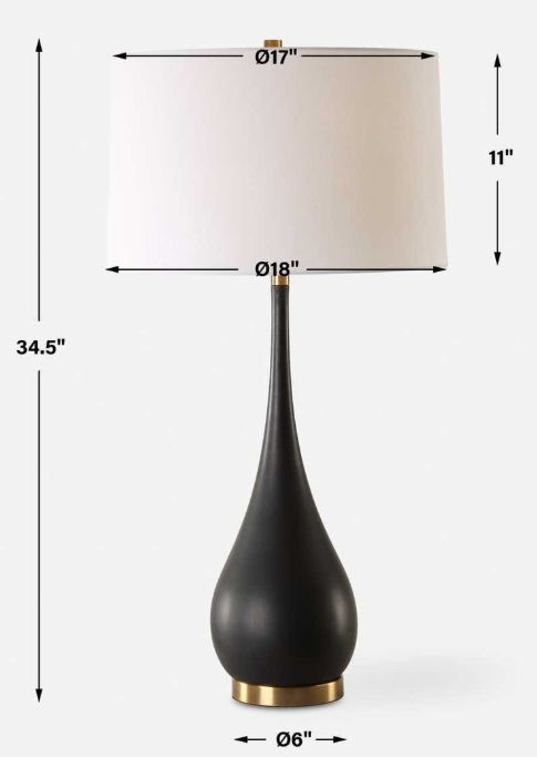 Uttermost® Nocturnal Black Table Lamp-2