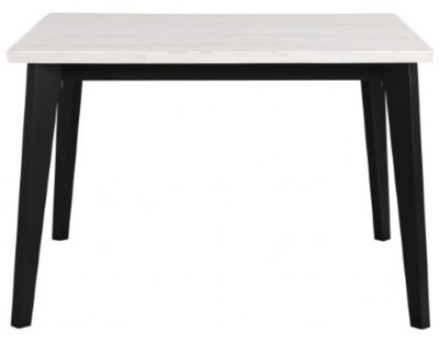 Furniture of America® Sabro 5-Piece White Square Counter Table Set with Black Base-2