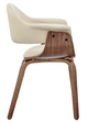 Armen Living Adalyn Cream/Walnut Dining Chair-1