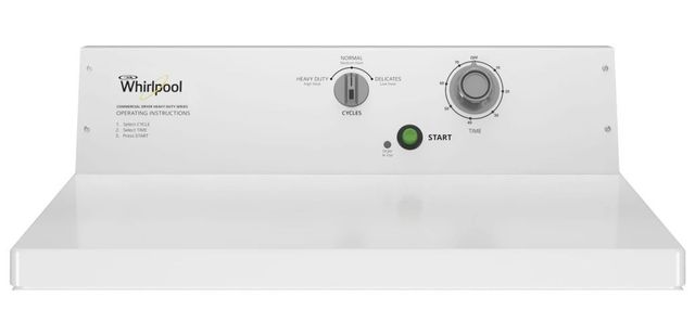 Whirlpool® Commercial 7.4 Cu. Ft. White Front Load Gas Dryer-1