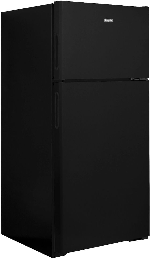 Hotpoint® 28" 15.6 Cu. Ft. Black Top Freezer Right Swing Refrigerator-3