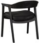 Nest Home Collections Vanessa Matte Black/Black Faux Leather Arm Chair-2