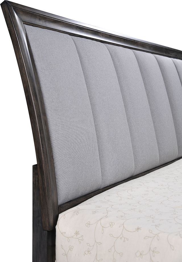 Crown Mark Jaymes Brown King Upholstered Sleigh Bed-3