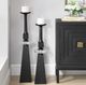 Uttermost® Ebon Glow 2-Piece Black Candle Holders Set-1