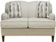 England Furniture Reeves Dark Brown Loveseat with Nails-0