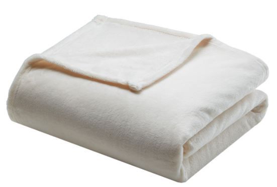Olliix by Madison Park Microlight Ivory Full/Queen Blanket-0