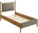 Coaster® Mason Gray/Light Brown Twin Upholstered Panel Bed-0