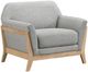 Coaster® Vaughn Gray Upholstered Flared Arm Accent Chair-0