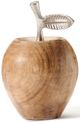 Giftcraft Light Brown/Silver Apple Décor-0