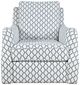 Jofran Inc. Kennedy Navy/White Swivel Chair-1