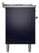 Ilve® Nostalgie II Noblesse 60'' Midnight Blue Pro Style Dual Fuel Range with Copper Trim-2