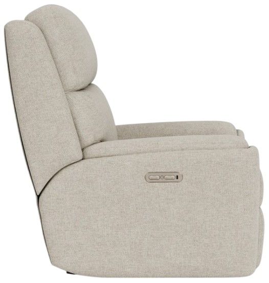 Flexsteel® Rio Silver Driftwood Power Rocking Recliner with Power Headrest-2