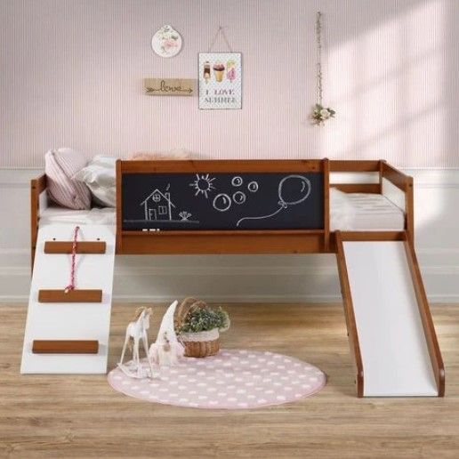 Donco Kids Art & Play Light Espresso Junior Twin Low Loft-1
