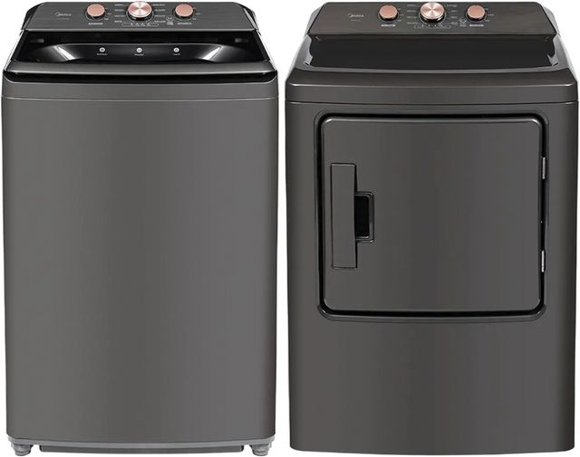 Midea® Metallic Gray Laundry Pair-0