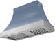 La Cornue Cascade Series 44" Provence Blue Wall Mounted Range Hood with Satin Chrome Trim-0