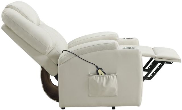 Coaster® Armstrong Ivory Upholstered Power Recliner with Lift and Massage-3