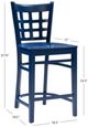 Linon Luna 2-Piece Navy Counter Stool-2