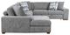 Homelegance® Raife 4-Piece Gray Sectional with Left Chaise-3